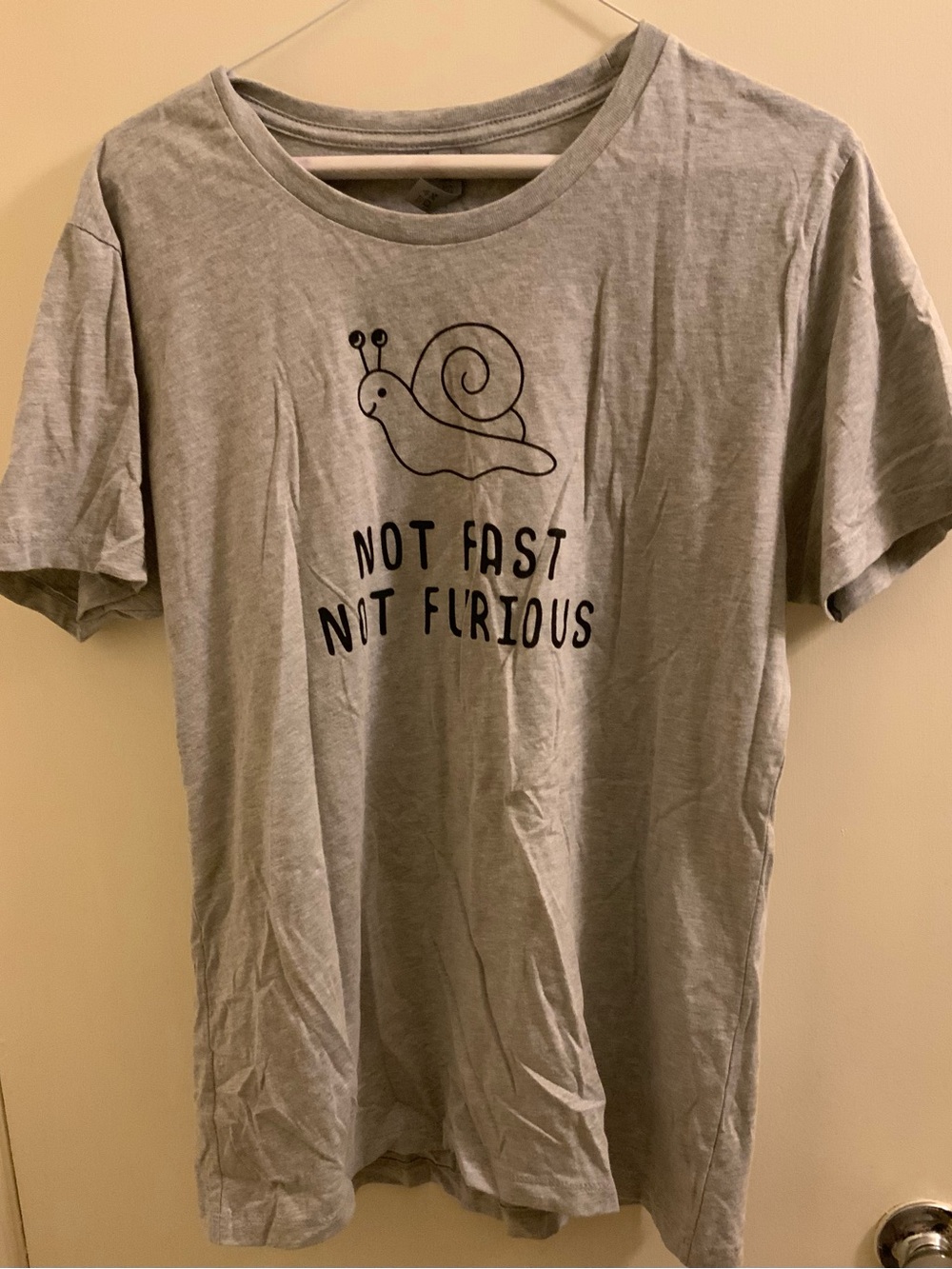 Next Level Apparel Light Gray Snail Graphic Tee